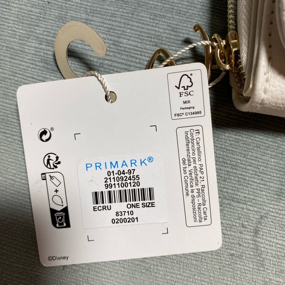 Disney Minnie mouse “A” cream,quilted trifold wallet with coin purse NWT Primark - Picture 3 of 6